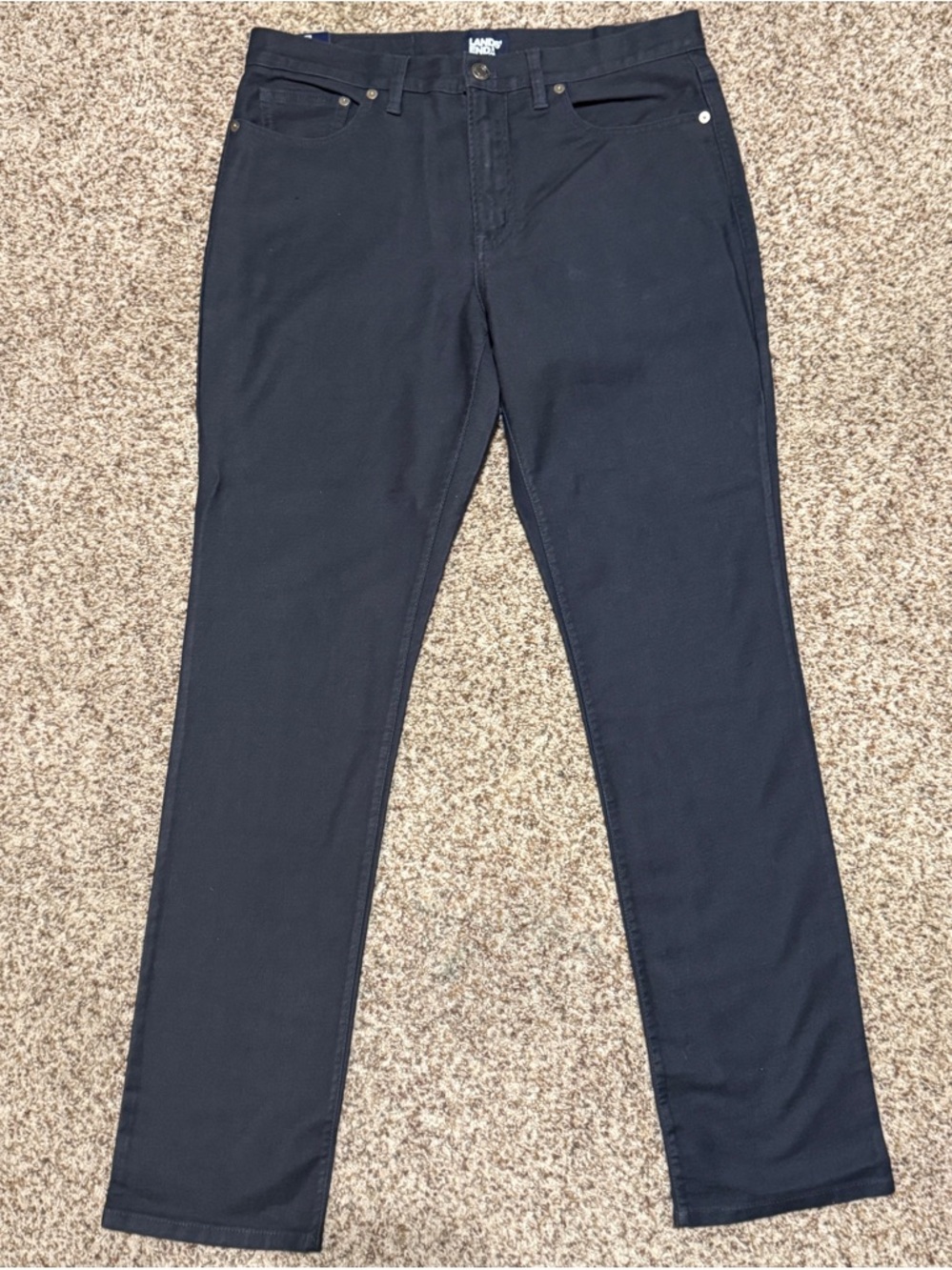 Lands' End Navy Knit Twill 5 Pocket Pants Mens 30 NWT - Picture 2 of 4